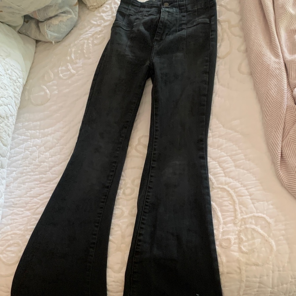 We the Free Black Flared Jeans